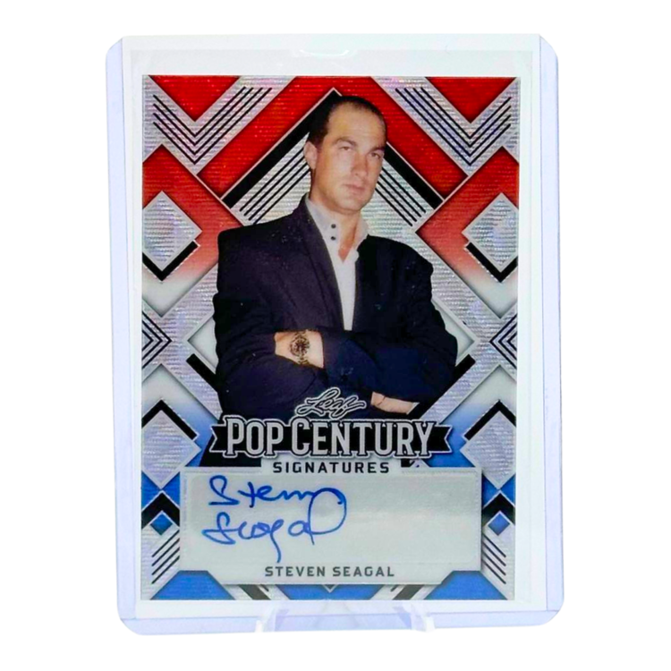 The Adventure Stadium 2022 Leaf Pop Century Steven Seagal Autograph RW&B 3/7