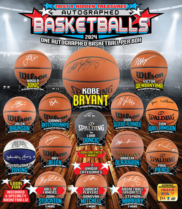Tristar 2024 Hidden Treasures Autographed Basketballs