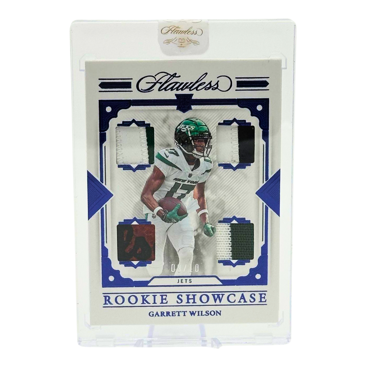Panini America 2022 Panini Flawless Garrett Wilson Quad Patch "Rookie Showcase" 09/10