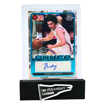 The Adventure Stadium 2022 Leaf ProSet Josh Giddey Autograph Blue 68/99