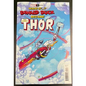 Marvel Comics MARVEL & DISNEY: WHAT IF...? DONALD DUCK BECAME THOR #1 SKOTTIE YOUNG VARIANT