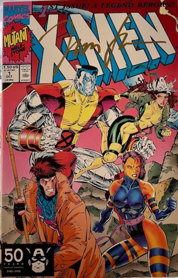 Marvel Comics X-Men #1 (1991)  Signed: Jim Lee w/ COA - Gambit cover