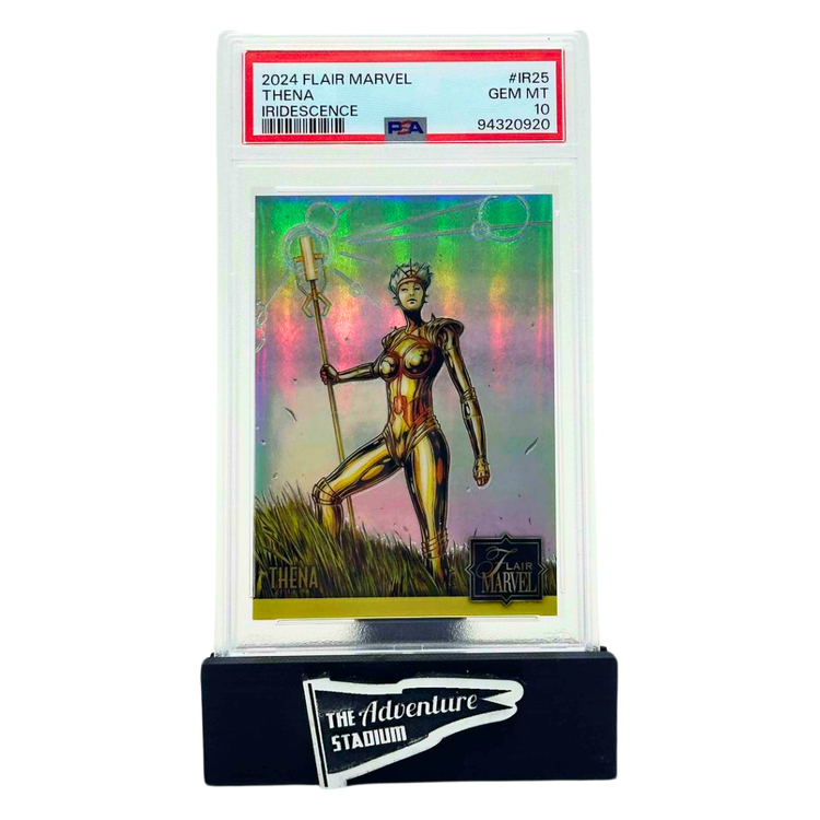 The Adventure Stadium 2024 Flair Marvel Thena Iridescence PSA 10