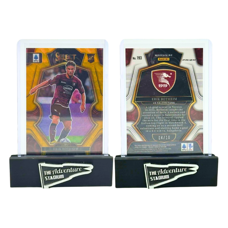 The Adventure Stadium 2022-23 Panini Select Serie A Erik Botheim Gold Wave 04/10