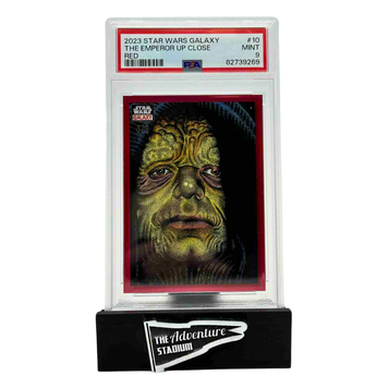 The Adventure Stadium 2023 Topps Star Wars Galaxy The Emperor Up Close Red 4/5 PSA 9