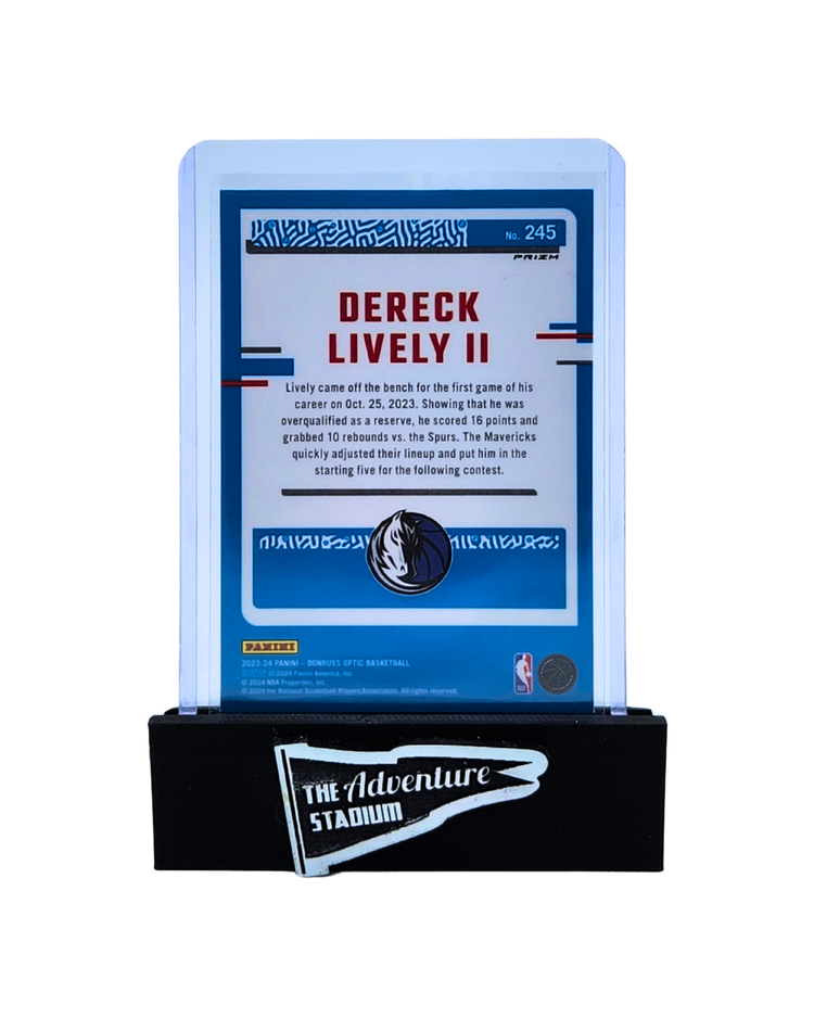 The Adventure Stadium 2023-24 Panini Donruss Optic Dereck Lively II Checkerboard