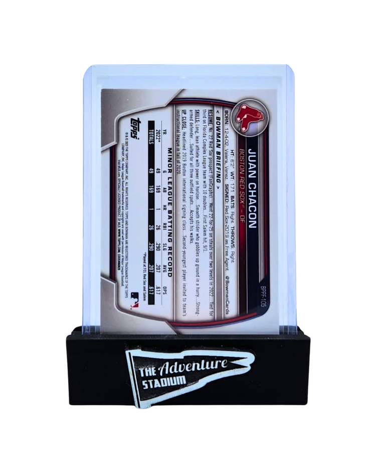 The Adventure Stadium 2023 Topps Bowman Juan Chacon Black 05/10