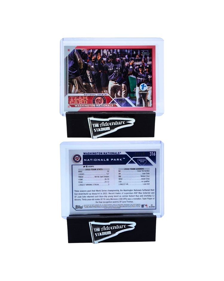 The Adventure Stadium 2023 Topps Series 1 Washington Nationals Team Card Pink 04/10