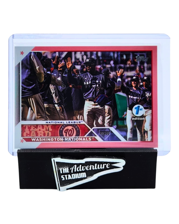 The Adventure Stadium 2023 Topps Series 1 Washington Nationals Team Card Pink 04/10