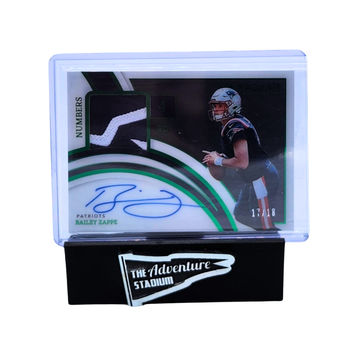 The Adventure Stadium 2022 Panini Immaculate Bailey Zappe Patch Autograph Green 17/18
