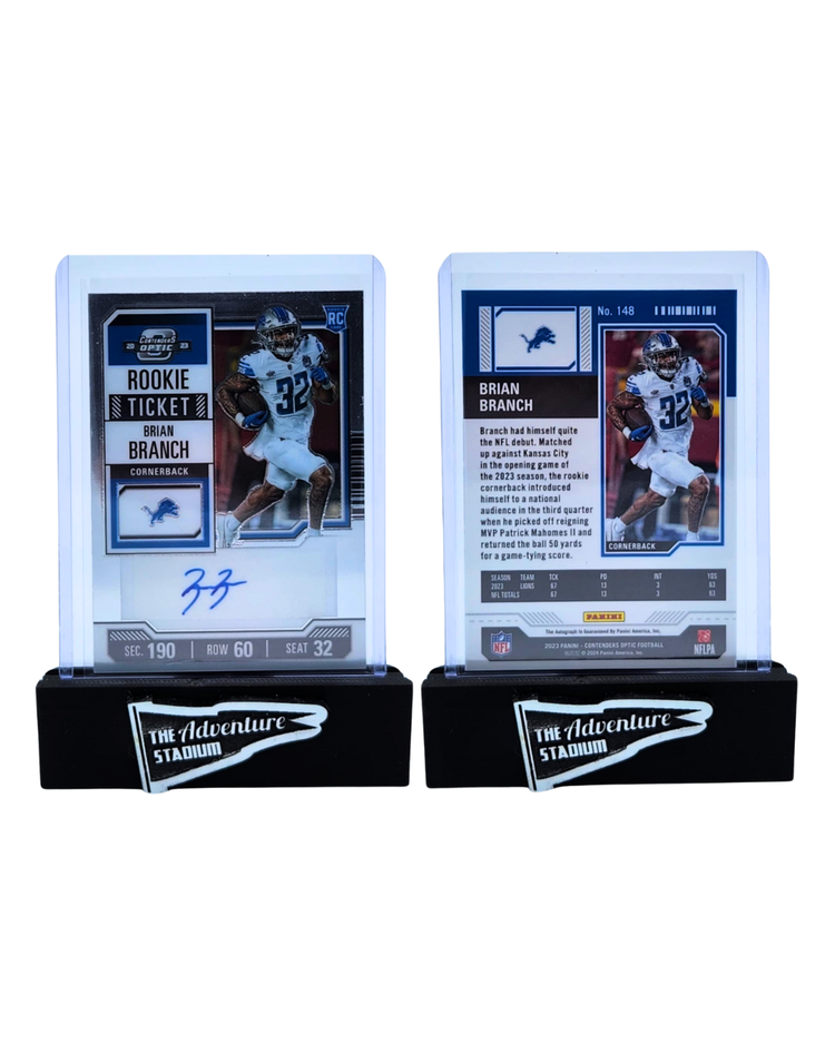 The Adventure Stadium 2023 Panini Contenders Optic Brian Branch Autograph