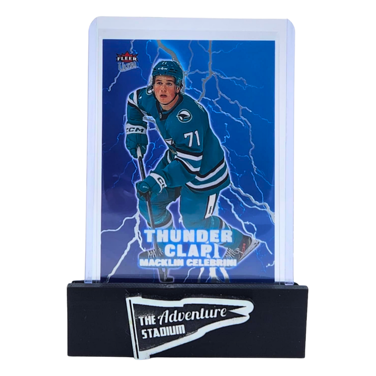 The Adventure Stadium 2025 Upper Deck Fleer Macklin Celebrini Thunder Clap