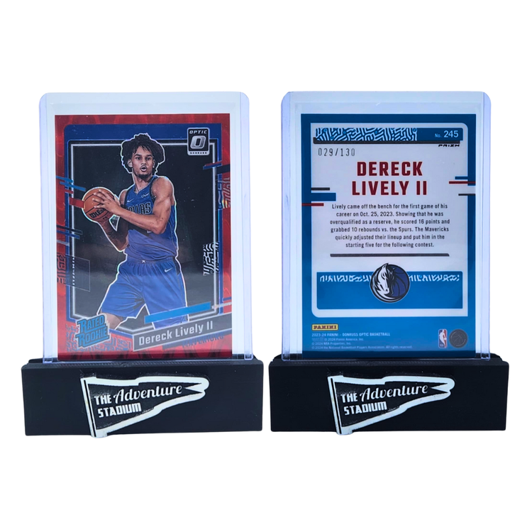 The Adventure Stadium 2023-24 Panini Donruss Optic Dereck Lively II Red Raywave 029/130