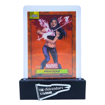The Adventure Stadium 2024 Topps Chrome Marvel Sapphire Psylocke Orange Ice 16/25