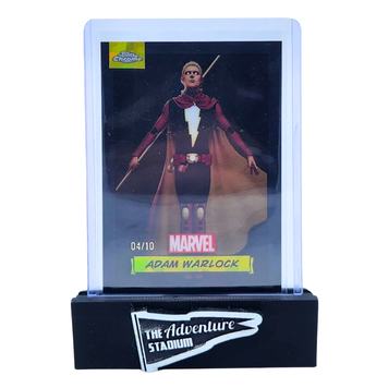 The Adventure Stadium 2024 Topps Chrome Marvel Sapphire Adam Warlock Black Ice 04/10