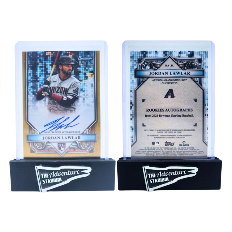 The Adventure Stadium 2024 Bowman Sterling Jordan Lawlar Autograph Gold 15/50