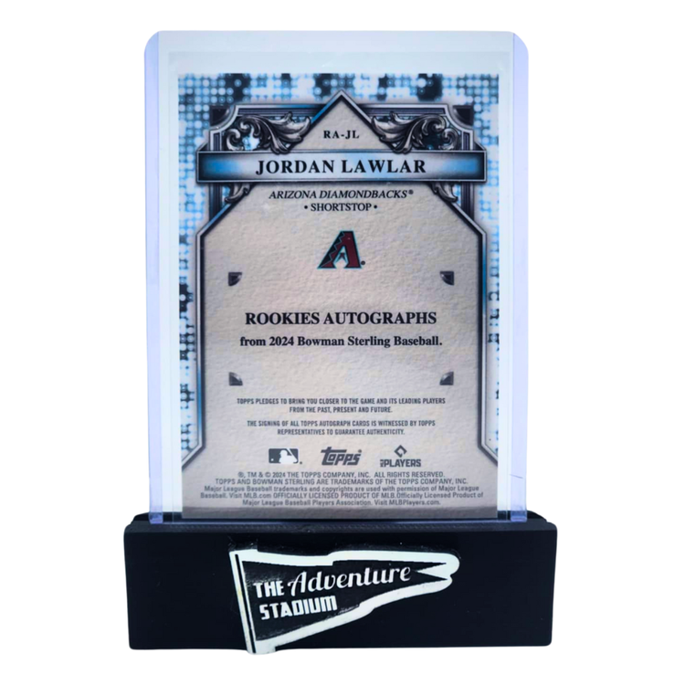 The Adventure Stadium 2024 Bowman Sterling Jordan Lawlar Autograph Gold 15/50