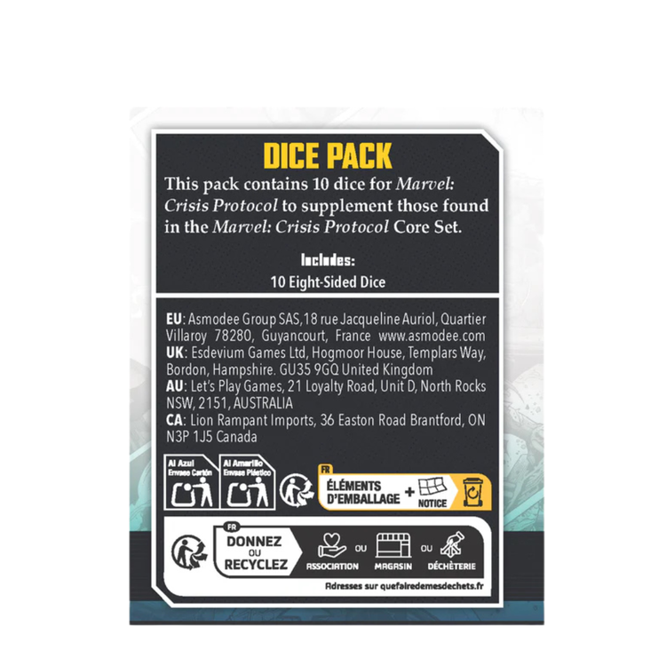 Atomic Mass Games Marvel Crisis Protocol: Dice Pack