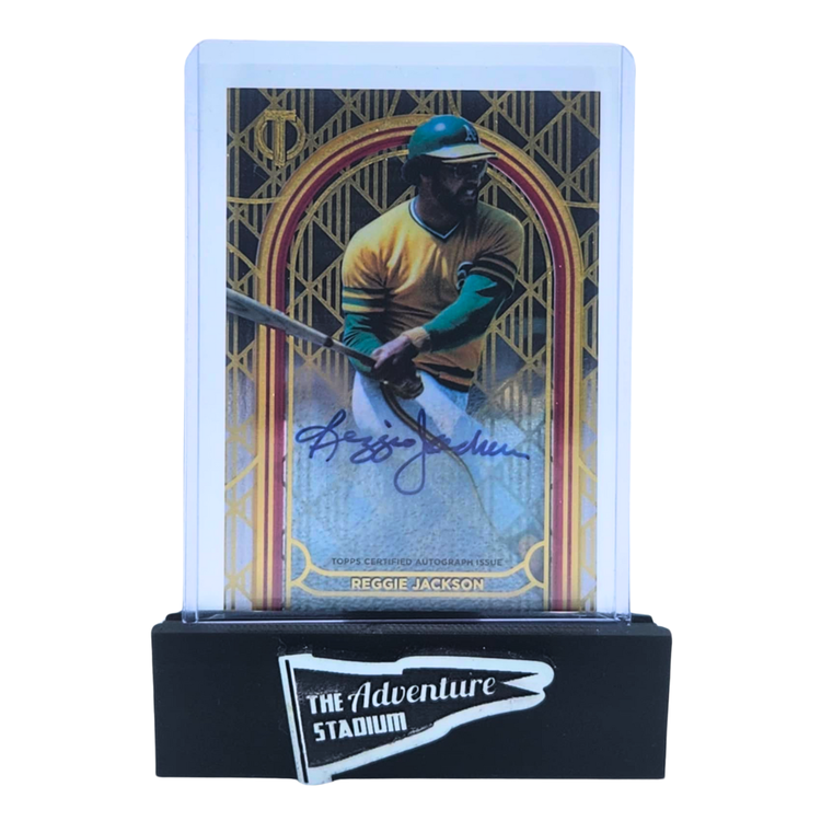 The Adventure Stadium 2024 Topps Tribute Iconic Perspectives Reggie Jackson Autograph Black 06/10