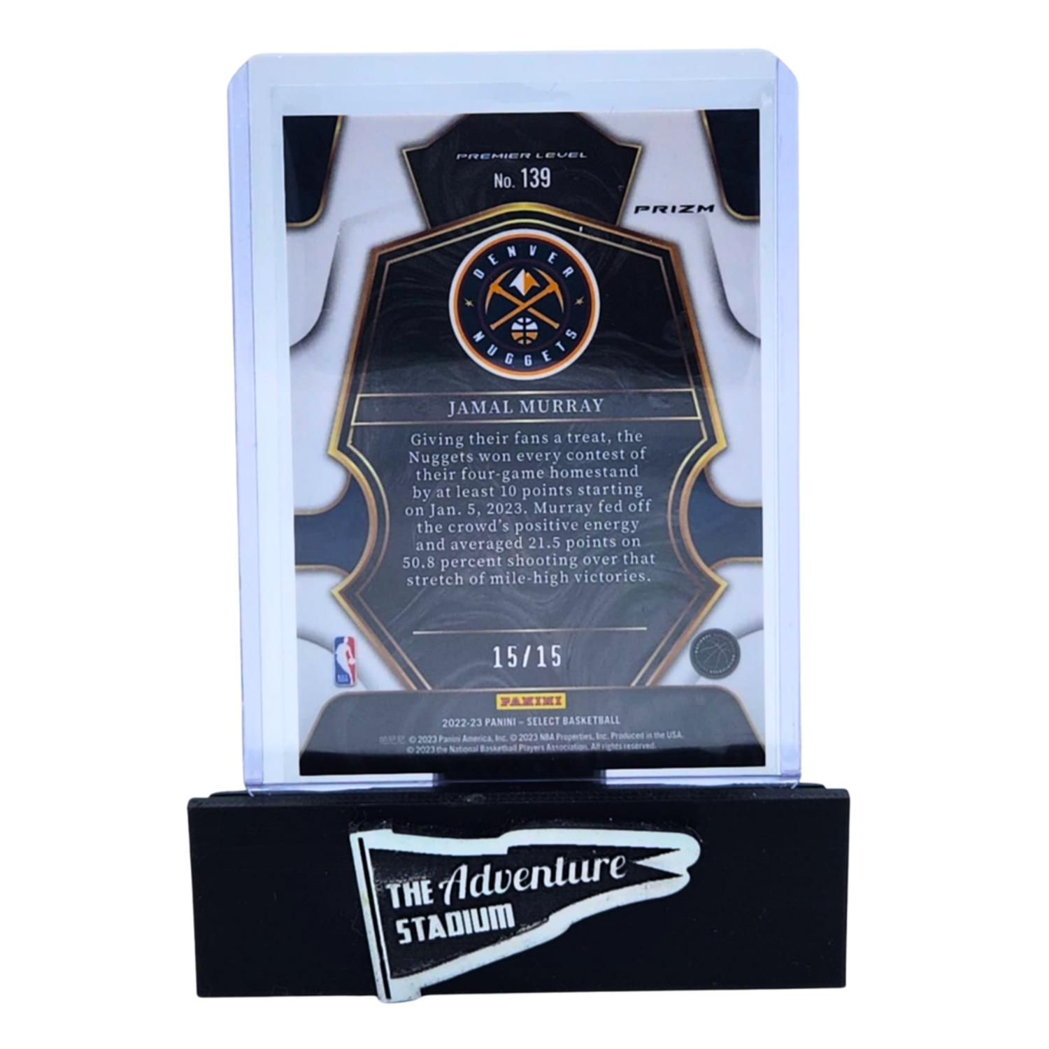 The Adventure Begins | 22-23 Panini Select J Murray Orange Pulsar