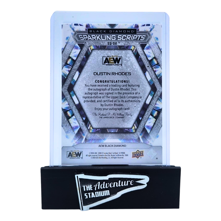 The Adventure Stadium 2024 Upper Deck Black Diamond AEW Dustin Rhodes Autograph