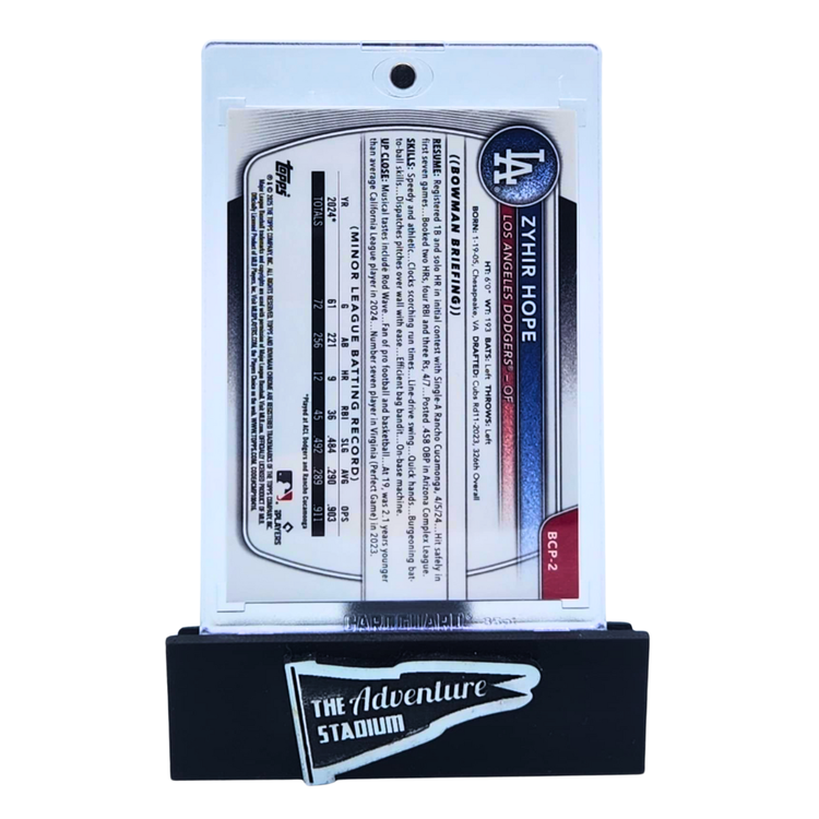 The Adventure Stadium 2025 Bowman Chrome Zyhir Hope Popcorn Refractor