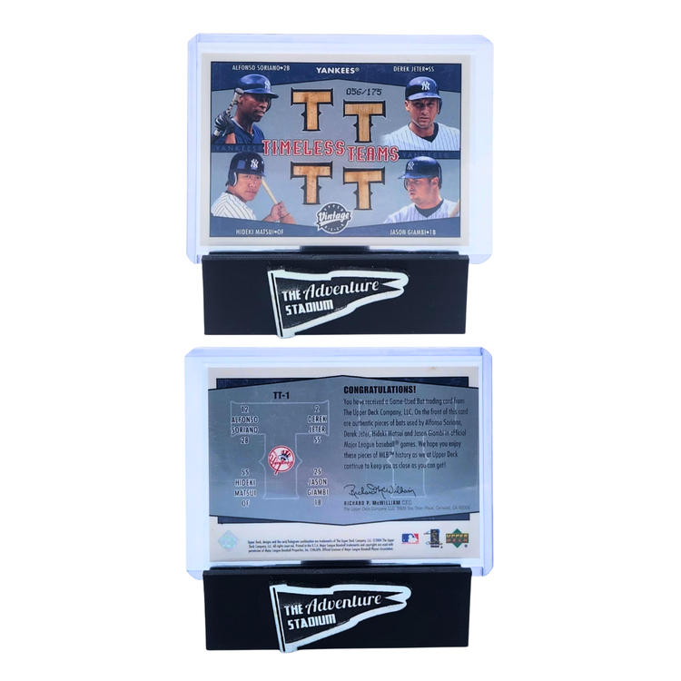 The Adventure Stadium 2004 Upper Deck Vintage A. Soriano/D. Jeter/H. Matsui/J. Giambi Relic Card 056/175