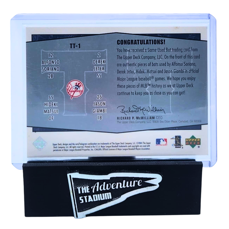 The Adventure Stadium 2004 Upper Deck Vintage A. Soriano/D. Jeter/H. Matsui/J. Giambi Relic Card 056/175