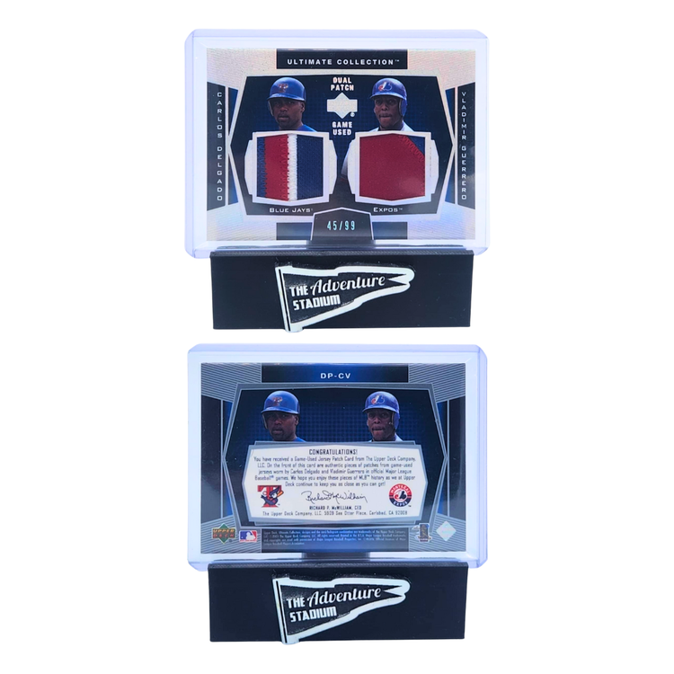 The Adventure Stadium 2003 Upper Deck Ultimate Collection C. Delgado/V. Guerrero Dual Patch 45/99