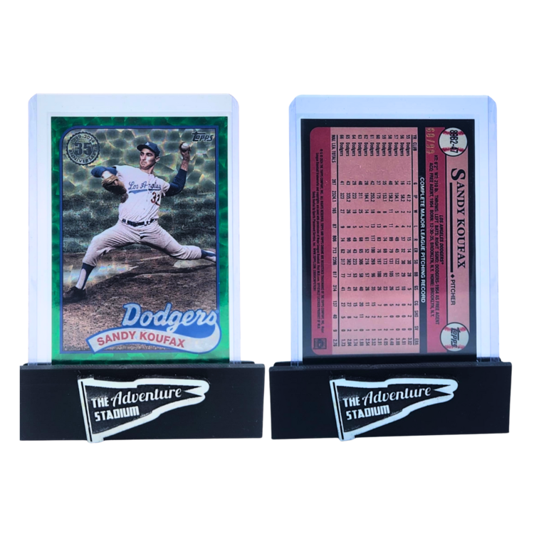 The Adventure Stadium 2024 Topps Sandy Koufax Green Crackle 68/99