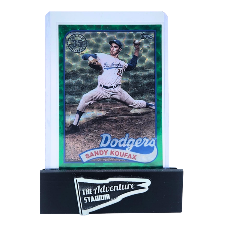 The Adventure Stadium 2024 Topps Sandy Koufax Green Crackle 68/99
