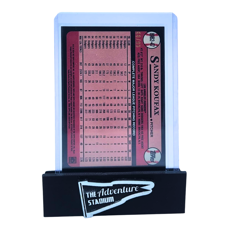 The Adventure Stadium 2024 Topps Sandy Koufax Green Crackle 68/99