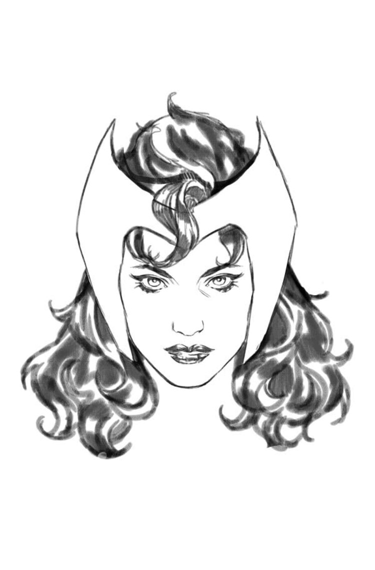 Marvel Comics SCARLET WITCH AND QUICKSILVER #2 (1:50) SCARLET SKETCH