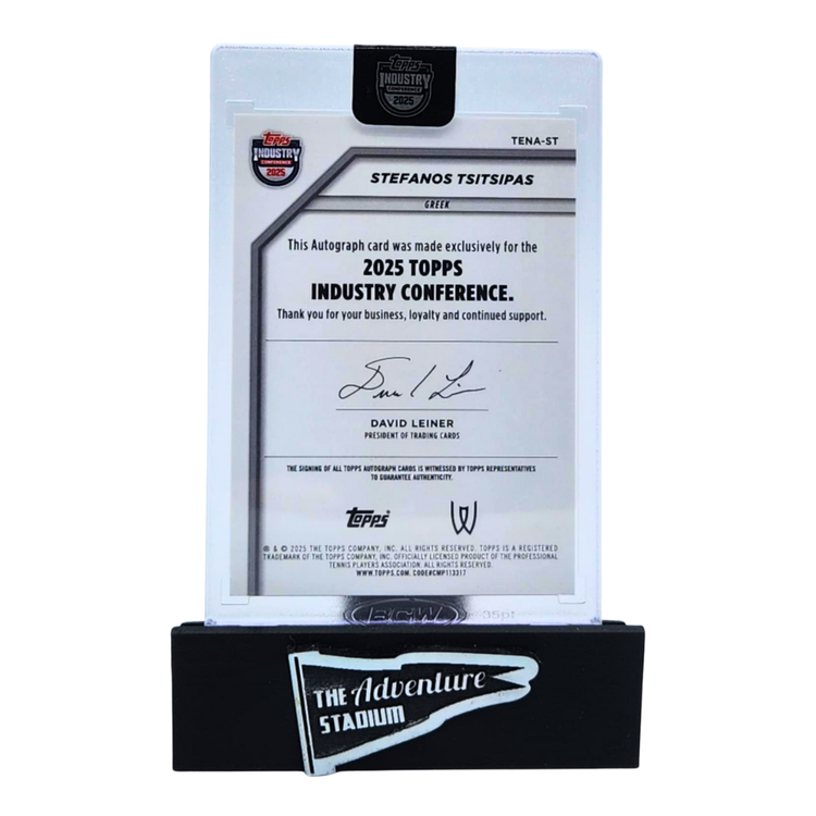 The Adventure Stadium 2025 Topps Industry Conference Stefanos Tsitsipas Autograph 02/10