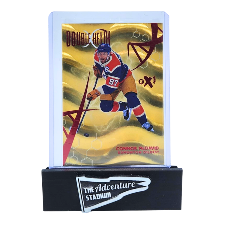 The Adventure Stadium 2023-24 UD NHL E-X 2000 Connor McDavid Gold
