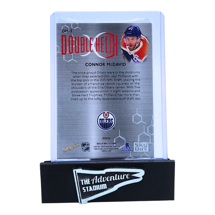 The Adventure Stadium 2023-24 UD NHL E-X 2000 Connor McDavid Gold
