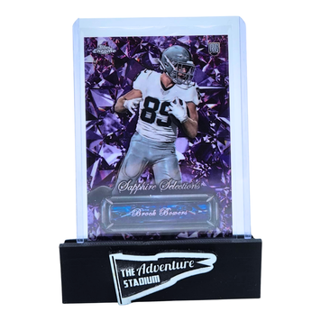 The Adventure Stadium 2024 Topps Chrome Sapphire Selections Brock Bowers Purple 04/10