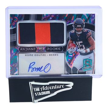 The Adventure Stadium 2024 Panini Spectra Radiant Rookies Rome Odunze Patch Autograph 3/5
