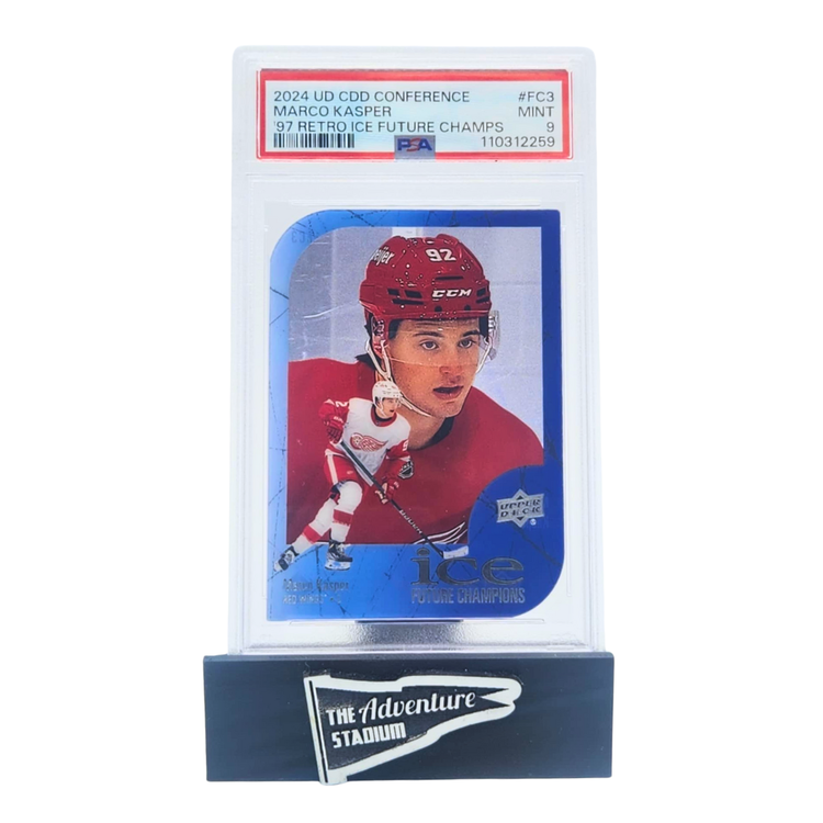The Adventure Stadium 2024 UD CDD Conf. Marco Kasper '97 Retro Ice Future Champs PSA 9