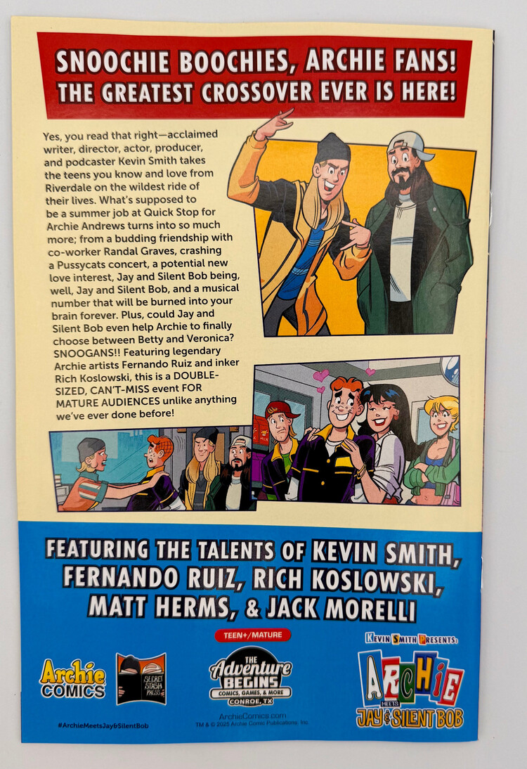Archie Comics (SIGNED) Archie Meets Jay & Silent Bob TAB Exclusive Cover  100 SIGNED!! (MR)