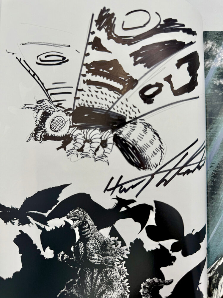 Godzilla Sketch 2 (Mothra) Signed & Sketch: Kanatani