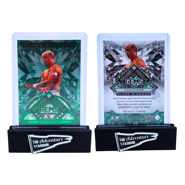 The Adventure Stadium 2024 UD AEW Black Diamond Kyle Fletcher Green 04/10