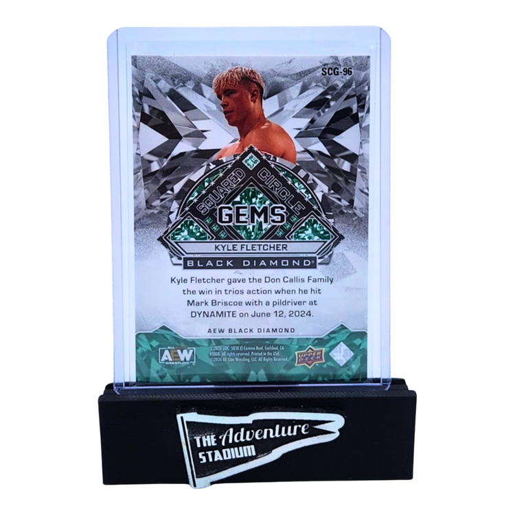 The Adventure Stadium 2024 UD AEW Black Diamond Kyle Fletcher Green 04/10