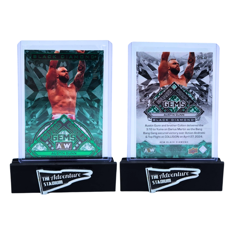 The Adventure Stadium 2024 UD AEW Black Diamond Austin Gunn Green 02/10