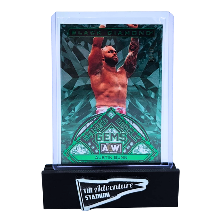 The Adventure Stadium 2024 UD AEW Black Diamond Austin Gunn Green 02/10
