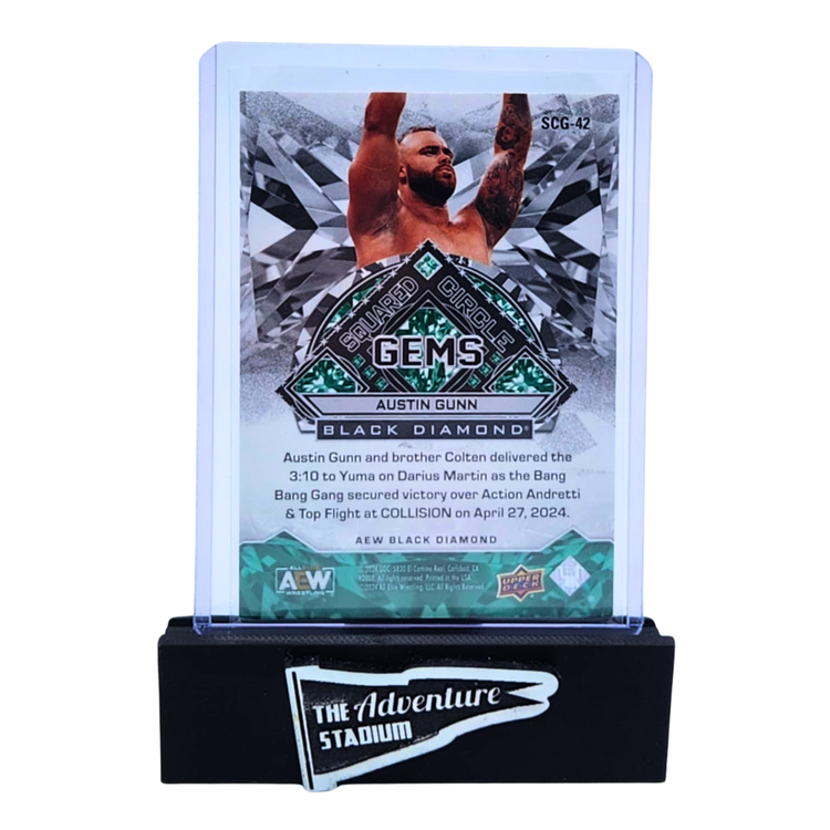 The Adventure Stadium 2024 UD AEW Black Diamond Austin Gunn Green 02/10
