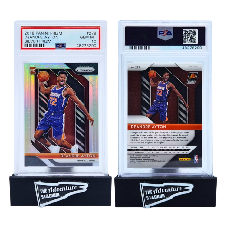 The Adventure Stadium 2018 Panini Prizm DeAndre Ayton Silver PSA 10
