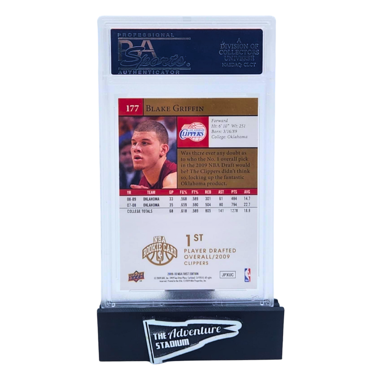 The Adventure Stadium 2009 Upper Deck First Edition Blake Griffin Gold PSA 10