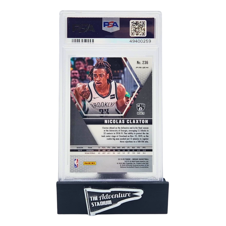 The Adventure Stadium 2019 Panini Mosaic Nicolas Claxton Genesis PSA 10