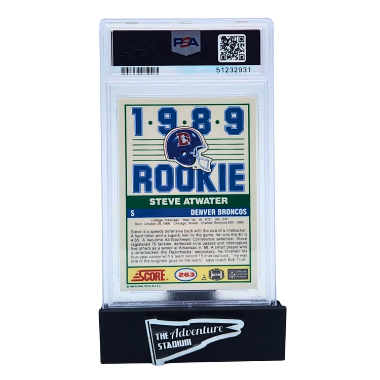 The Adventure Stadium 1989 Score Steve Atwater PSA 10
